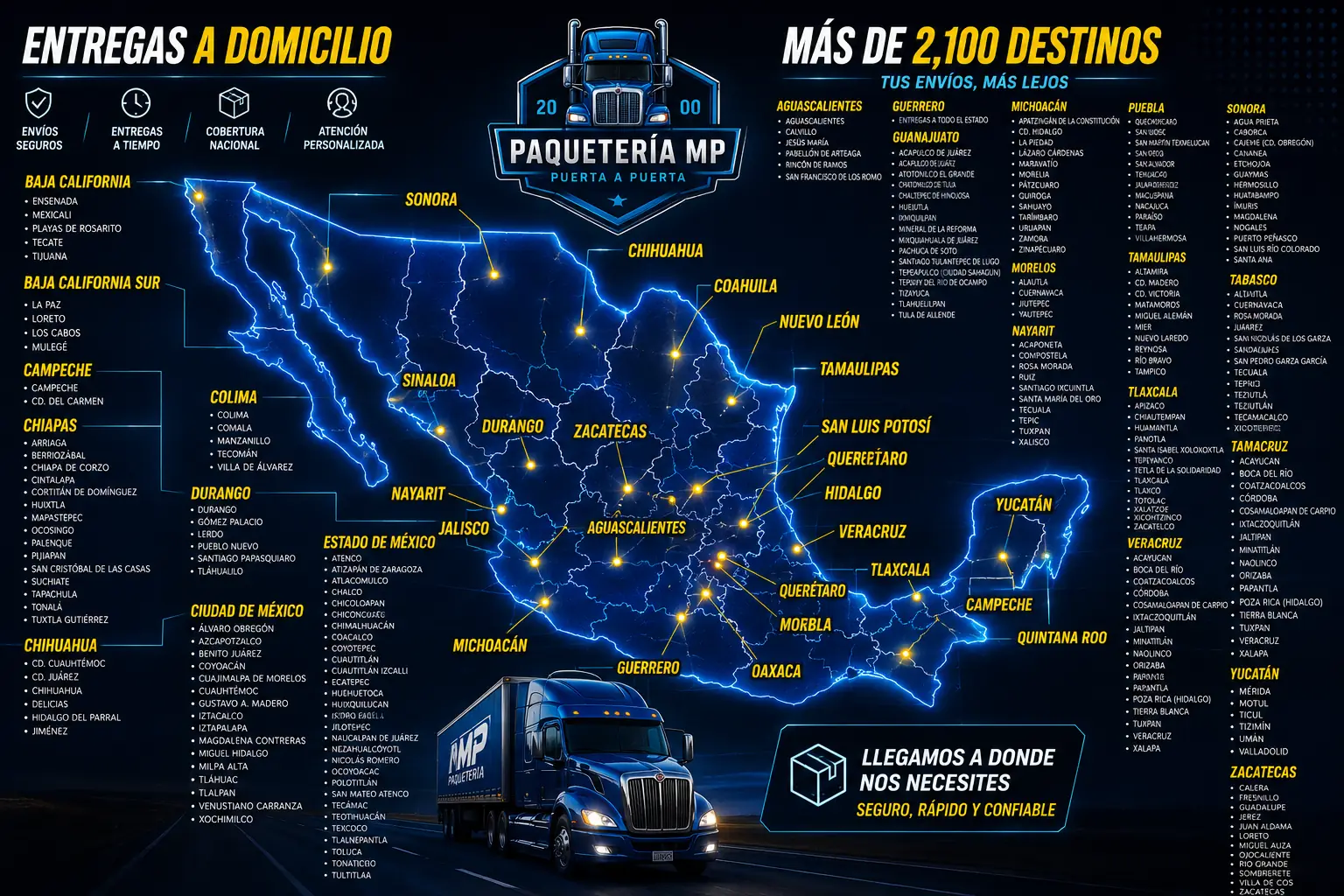 Mapa de cobertura en México